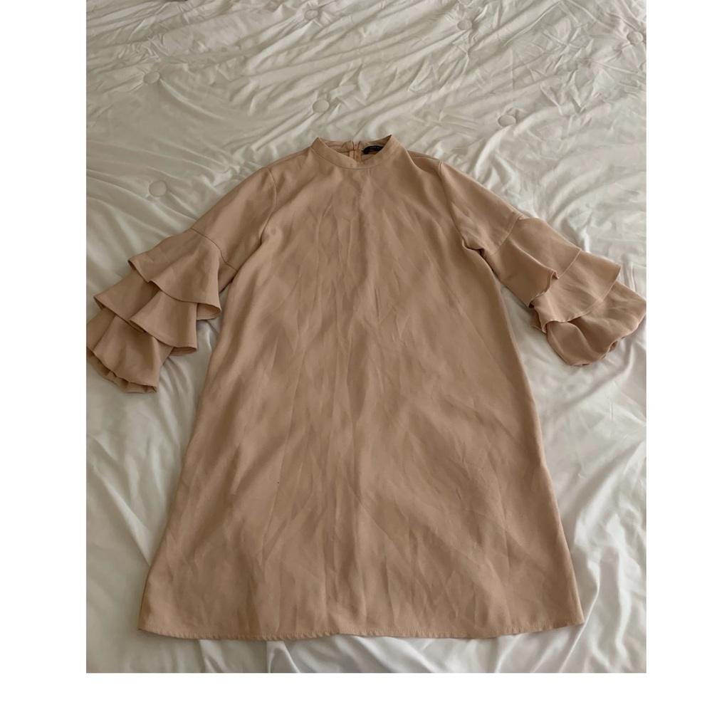 Zara Dress with Ruffled Tiered Sleeves Medium